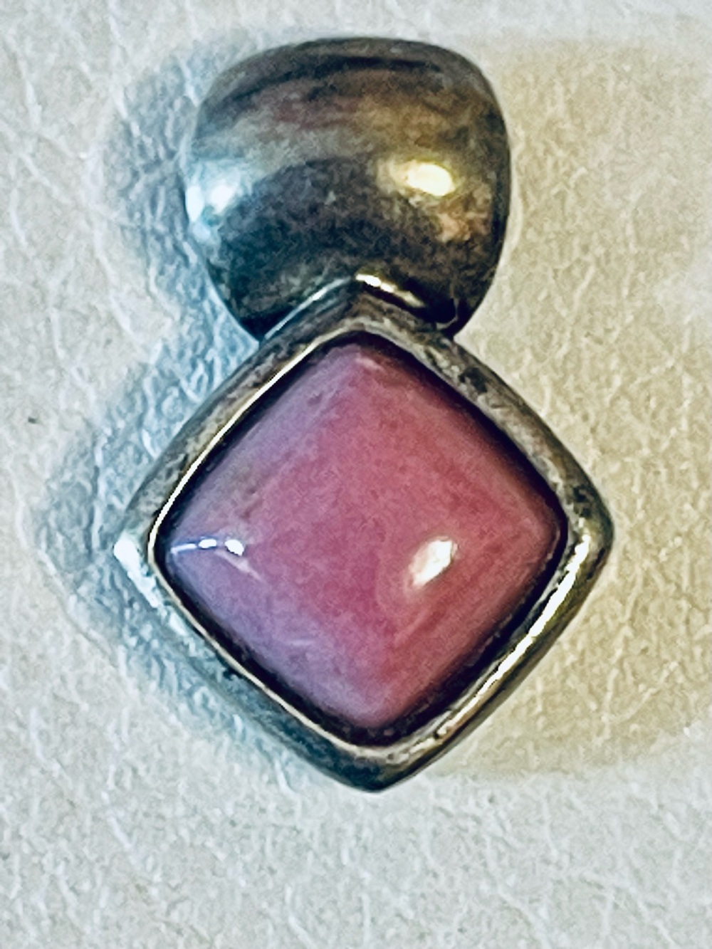 Vintage .925 Sterling Silver rhodolite Pendant